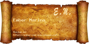 Ember Marina névjegykártya